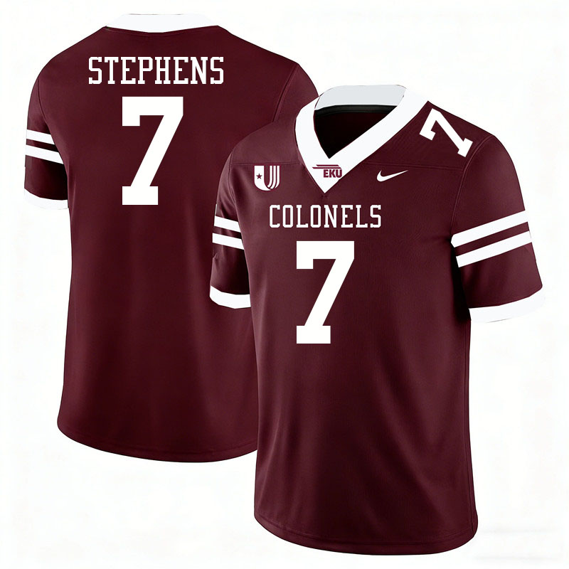 Eastern Kentucky Colonels #7 Gabe Stephens College Football Jerseys,Uniforms Stitched-Maroon Eastern Kentucky Colonels #7 Gabe Stephens College Football Jerseys,Uniforms Stitched-Maroon